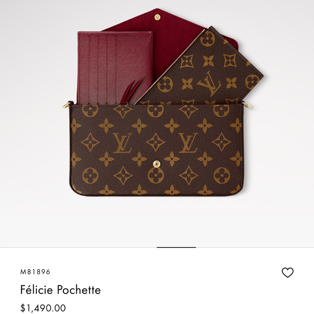 Authentic LV removable pockets
